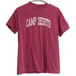COMFORT COLORS TShirt Camp Desoto Unisex Small pink Short Sleeve Crewneck Cotton